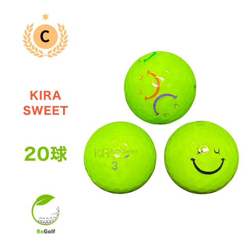 【中古】 ロストボール キャスコ KIRA キラ スウィート グリーン 20球 Cランク ゴルフボール リゴルフ